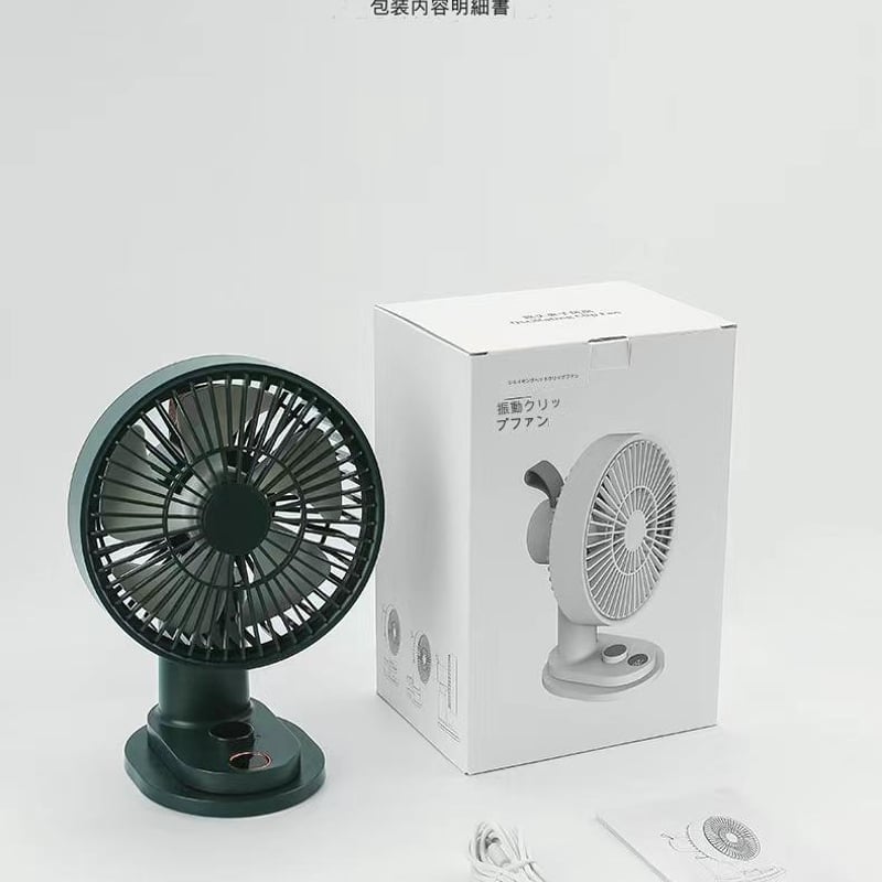 扇風機ｸﾘｯﾌﾟﾀｲﾌﾟ ﾘﾓｺﾝ付 KF-01C 充電式 卓上 ベビーカー ファン アウト