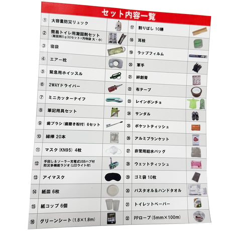 アップドラフト 防災バッグセット 1人用 非常時 災害対策 19090173●アップドラフト 防災バッグセット 1人用 非常時 災害対策●坂謙