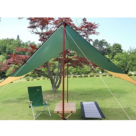 FUTURE FOX タープポール 収納袋付 直径28mm全長240cm (60cm×4本)×2本分 ワインレッド 6300073365●FUTURE FOX