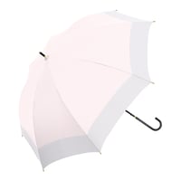 UVペールバイカラー　晴雨兼用長傘　パウダーピンク 915-059●UVペールバイカラー　晴雨兼用長傘　パウダーピンク●中谷【取寄せ商品】