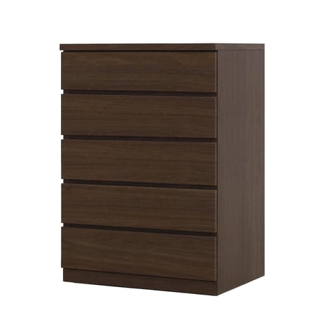 フィット 幅70 5段 チェスト 奥行55cm 家具 収納 ウォールナット 6300074267●丸田木工【取寄せ商品】