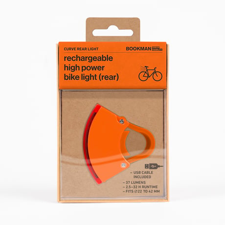 Ｃｕｒｖｅ　Ｒｅａｒ　Ｌｉｇｈｔ　自転車用カーブリアライト　Ｏｒａｎｇｅ 442●Ｃｕｒｖｅ　Ｒｅａｒ　Ｌｉｇｈｔ　自転車用カーブリアライト　Ｏｒａｎｇｅ●BOOKMAN【取寄せ商品】