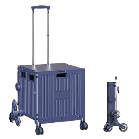 折り畳みｷｬﾘｰｶｰﾄ 80L ﾊﾟｰﾌﾟﾙ 9001 キャリーカート 折りたたみ 階段対応 蓋付き 座れる アウトドア キャンプ 多機能 頑丈 コンパクト収納