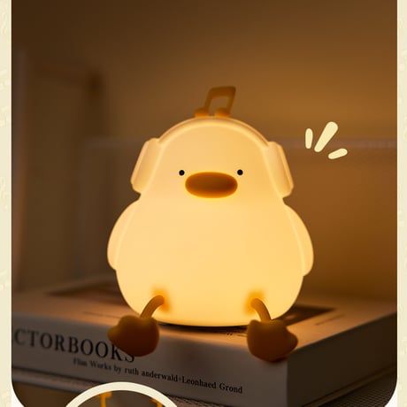【購入特典付き！】ｱﾋﾙ Night Light MUSIC アヒル ナイトライト 照明 間接照明 おしゃれ インテリア ベッドサイドランプ 可愛い 照明器具 子供部屋 寝室 リビング USB充電