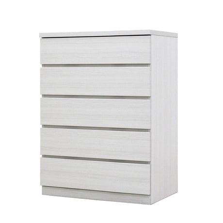 フィット 幅70 5段 チェスト 奥行44cm 家具 収納 ホワイト 6300074251●丸田木工【取寄せ商品】