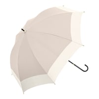 UVペールバイカラー　晴雨兼用長傘　ベージュ 915-059●UVペールバイカラー　晴雨兼用長傘　ベージュ●中谷【取寄せ商品】