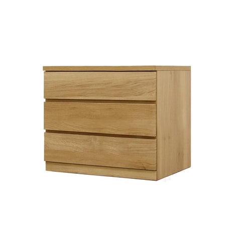 フィット 幅70 3段 チェスト 奥行55cm 家具 収納 オーク 6300074208●丸田木工【取寄せ商品】