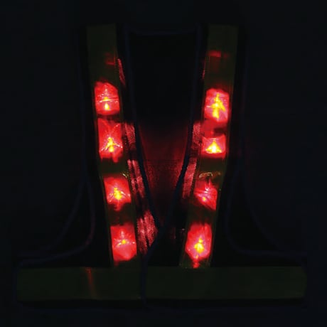 台形シート付き　赤ＬＥＤベスト　ＬＥＤ－ＢＬ－Ｔ ＬＥＤ－ＢＬ－Ｔ●台形シート付き　赤ＬＥＤベスト　ＬＥＤ－ＢＬ－Ｔ●三ツ星貿易 ＬＥＤ－ＢＬ－Ｔ●三ツ星貿易【取寄せ商品】