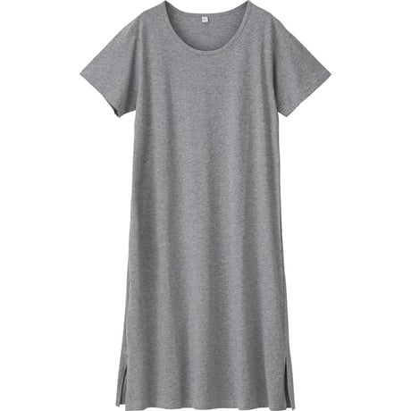 天竺ニットワンピース 杢グレー Ｍ～Ｌ W0180061811●ディーエーピー【取寄せ商品】