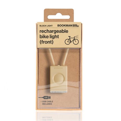 Ｂｌｏｃｋ　Ｌｉｇｈｔ　Ｆｒｏｎｔ　自転車用ライトフロント　Ｂｅｉｇｅ 446●Ｂｌｏｃｋ　Ｌｉｇｈｔ　Ｆｒｏｎｔ　自転車用ライトフロント　Ｂｅｉｇｅ●BOOKMAN【取寄せ商品】