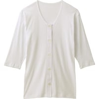 7分袖大きめボタンシャツ(2枚組) ホワイト●ディーエーピー【取寄せ商品】