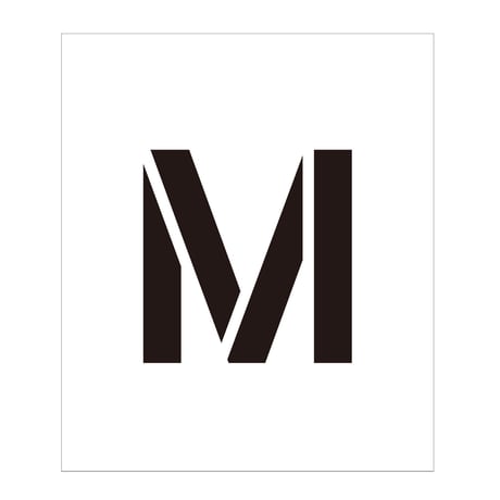 吹付けプレート　ステンシル　アルファベット　Ｍ　マグネット●吹付けプレート　ステンシル　アルファベット　Ｍ　マグネット●グリーンクロス 【取寄せ商品】