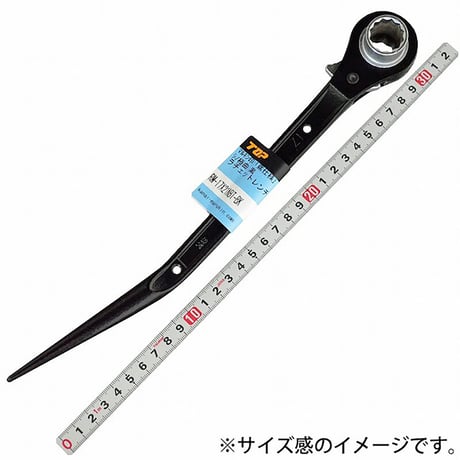 ＴＯＰ　両口ラチェットレンチ　鳶仕様　黒 RM-17X21NBT-BK●ＴＯＰ　両口ラチェットレンチ　鳶仕様　黒●金井産業【取寄せ商品】