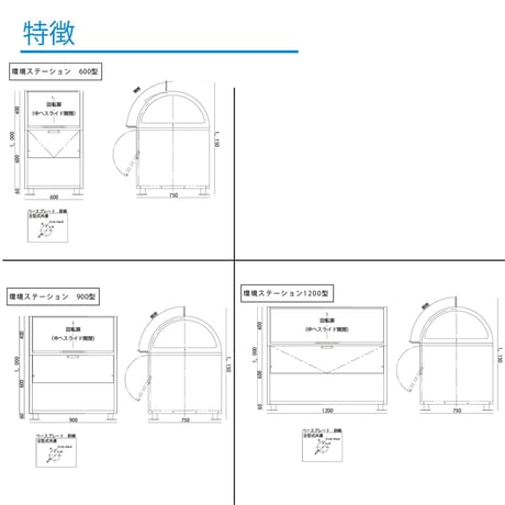 環境ステーションゴミ箱　ＣＲ－１２００　一体型 ＣＲ－１２００●環境ステーションゴミ箱　ＣＲ－１２００　一体型●環境ステーションゴミ箱　ＣＲ－１２００　一体型●ワクイ【取寄せ商品】