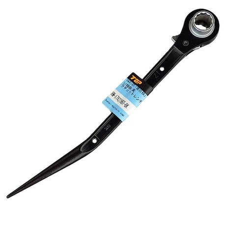 ＴＯＰ　両口ラチェットレンチ　鳶仕様　黒 RM-17X21NBT-BK●ＴＯＰ　両口ラチェットレンチ　鳶仕様　黒●金井産業【取寄せ商品】