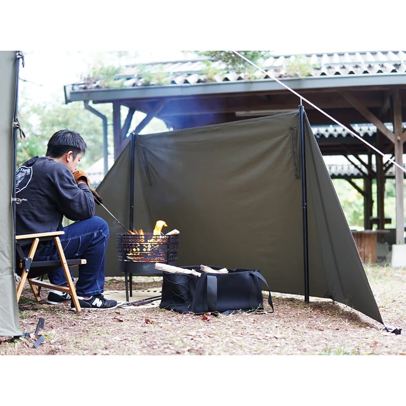 FUTURE FOX 陣幕 高さ120cm 風除け ロープ不要 ブラック