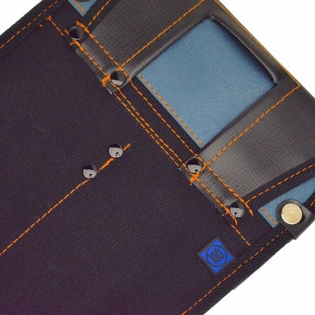腰袋　内側ポケット付帆布／茶蛇柄 YK-12 黒●金井産業【取寄せ商品】