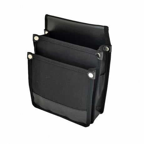 腰袋　内側ポケット付帆布／補強付 YK-07 黒●金井産業【取寄せ商品】