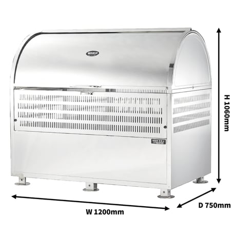 環境ステーションゴミ箱　ＷＳ－１２００　一体型 ＷＳ－１２００●環境ステーションゴミ箱　ＷＳ－１２００　一体型●環境ステーションゴミ箱　ＷＳ－１２００　一体型●ワクイ【取寄せ商品】