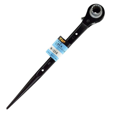 ＴＯＰ　両口ラチェットレンチ　直　黒 RM-17X21N-BK●ＴＯＰ　両口ラチェットレンチ　直　黒●金井産業【取寄せ商品】