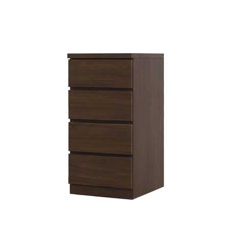 フィット 幅40 4段 チェスト 奥行44cm 家具 収納 ウォールナット 6300074213●丸田木工【取寄せ商品】