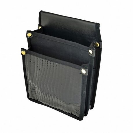 腰袋　内側ポケット付帆布／黒鰐柄 YK-09 黒●金井産業【取寄せ商品】