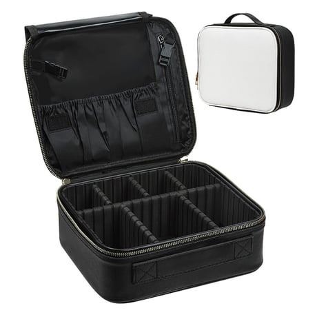 メイクボックス　大容量　鏡付き　化粧ポーチ　コスメ収納　ホワイト Colulu0127●orivance【取寄せ商品】
