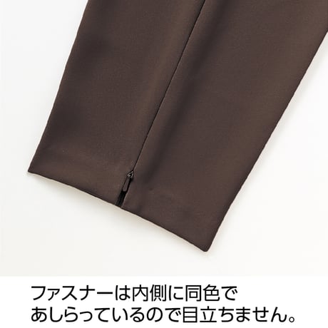 裾ファスナーパンツ　診察湿布貼り　保温素材　秋冬　婦人　股下６０ｃｍ　ＢＫ　DAP【取寄せ商品】