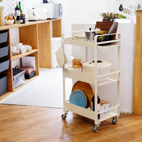 ストレージワゴン　Large　ホワイト SWL-WH●ストレージワゴン　Large　ホワイト●日東 SWL-WH●ストレージワゴン　Large　ホワイト●日東【取寄せ商品】
