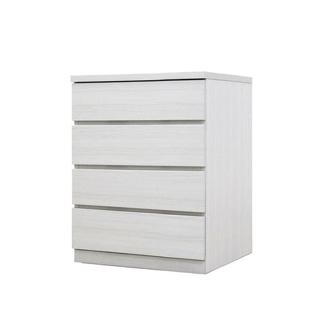 フィット 幅60 4段 チェスト 奥行55cm 家具 収納 ホワイト 6300074233●丸田木工【取寄せ商品】