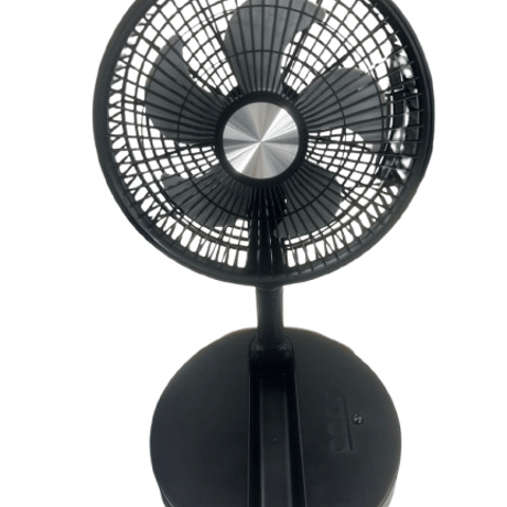 folding Srorage Fan(P2000)黒 折りたたみ・コードレス・首振り・伸縮式・リモコン・USB充電・タイマー付き・高さ調節・コンパクト・収納