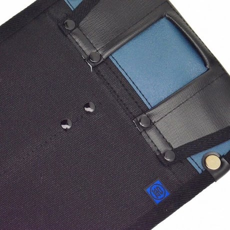 腰袋　内側ポケット付帆布／黒蛇柄 YK-11 黒●金井産業【取寄せ商品】