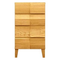 モデルノ 幅44 4段チェスト 家具 収納 ホワイトオーク 6300074289●丸田木工【取寄せ商品】