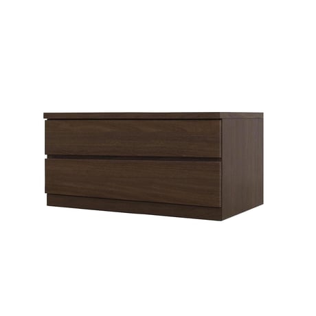フィット 幅80 2段 チェスト 奥行44cm 家具 収納 ウォールナット 6300074165●丸田木工【取寄せ商品】