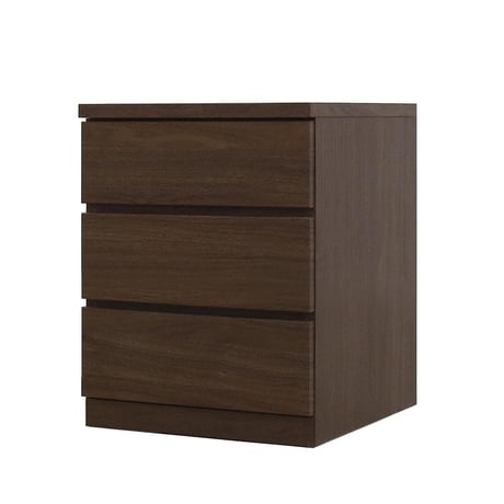 フィット 幅50 3段 チェスト 奥行55cm 家具 収納 ウォールナット 6300074201●丸田木工【取寄せ商品】