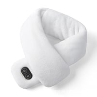 電熱マフラー ネックウォーマー Heating Massage Scarf(ﾊﾞｯﾃﾘｰ無) 白 ネックウォーマー 加熱 マフラー ヒーター USB 電熱 かわいい