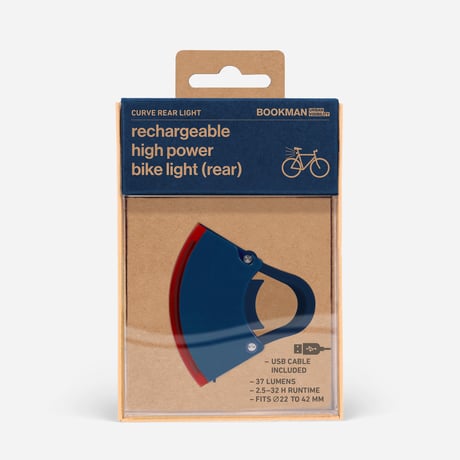 Ｃｕｒｖｅ　Ｒｅａｒ　Ｌｉｇｈｔ　自転車用カーブリアライト　Ｂｌｕｅ 465●Ｃｕｒｖｅ　Ｒｅａｒ　Ｌｉｇｈｔ　自転車用カーブリアライト　Ｂｌｕｅ●BOOKMAN【取寄せ商品】