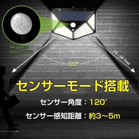 ソーラーセンサーライト　防犯対策　4面発光　2個入り sl068●ソーラーセンサーライト　防犯対策　4面発光　2個入り●ソーラーセンサーライト　防犯対策　4面発光　2個入り●万方商事【取寄せ商品】