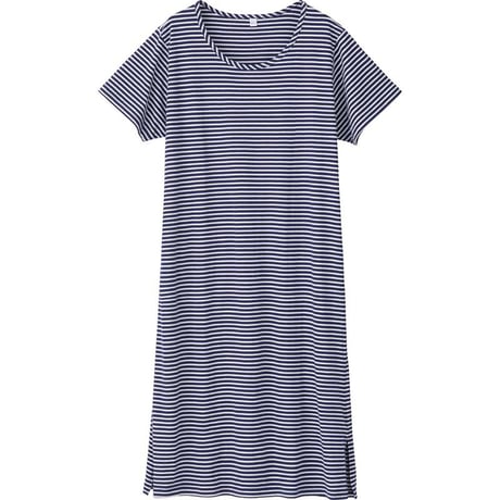 天竺ニットワンピース ネイビー Ｍ～Ｌ W018006191●ディーエーピー【取寄せ商品】