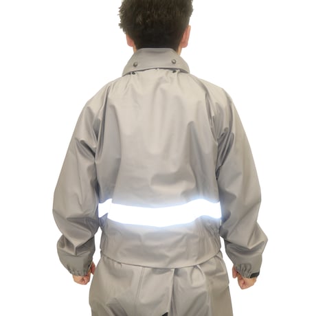 ＧＷ－０１　腰ベルト対応　レインジャケット　地上作業向け　ネイビー　●コヤナギ【取寄せ商品】