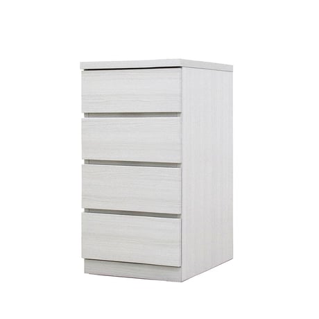 フィット 幅40 4段 チェスト 奥行55cm 家具 収納 ホワイト 6300074227●丸田木工【取寄せ商品】
