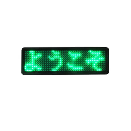 【LEDネームバッジ】オリジナル文字が表示できる、USB充電、店舗、会社、展示会、POPなどに！ネームバッジ LED デジタル ディスプレイ 充電式 自由な文字