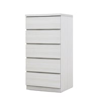 フィット 幅50 5段 チェスト 奥行44cm 家具 収納 ホワイト 6300074245●丸田木工【取寄せ商品】