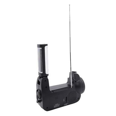 ソーラーパネル内臓　手回し充電ラジオライト 18025●ボウエキ【取寄せ商品】