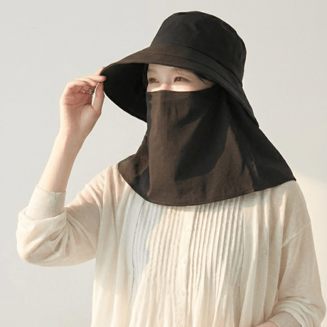 美々帽子日除けたれ付きハット ●UVカット帽子●紫外線対策●バックフリル帽子●ネックカバー帽子●小顔見え●美肌対策●日焼け防止●紫外線カット●完全UV対策●おしゃれ帽子●折りたたみ帽子●日本真田帽子