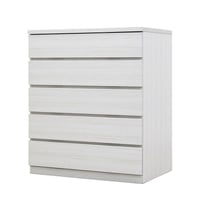 フィット 幅80 5段 チェスト 奥行55cm 家具 収納 ホワイト 6300074269●丸田木工【取寄せ商品】
