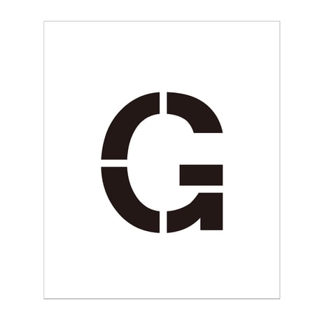 吹付けプレート　ステンシル　アルファベット　Ｇ　マグネット●吹付けプレート　ステンシル　アルファベット　Ｇ　マグネット●グリーンクロス 【取寄せ商品】