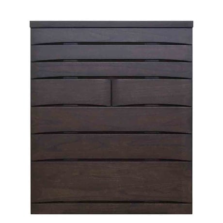 桐蔵 幅102 7段 チェスト 家具 収納 ダーク 6300074121●丸田木工【取寄せ商品】