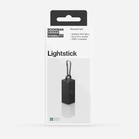 Ｌｉｇｈｔｓｔｉｃｋ　充電式防水ＬＥＤランプ　ＵＳＢ－Ｃ＆Ｐａｐｅｒ　ｐａｃｋａｇｉｎｇ（ＦＳＣ）　Ｂｌａｃｋ 581●BOOKMAN【取寄せ商品】