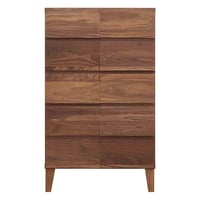 モデルノ 幅58 5段チェスト 家具 収納 ウォールナット 6300074302●丸田木工【取寄せ商品】